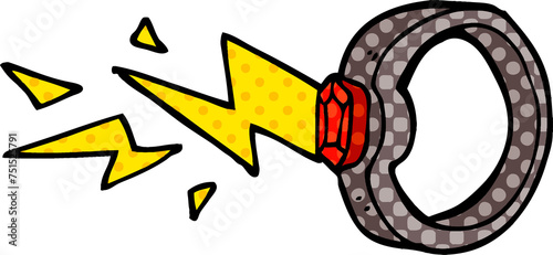 Foto cartoon doodle zapping ring