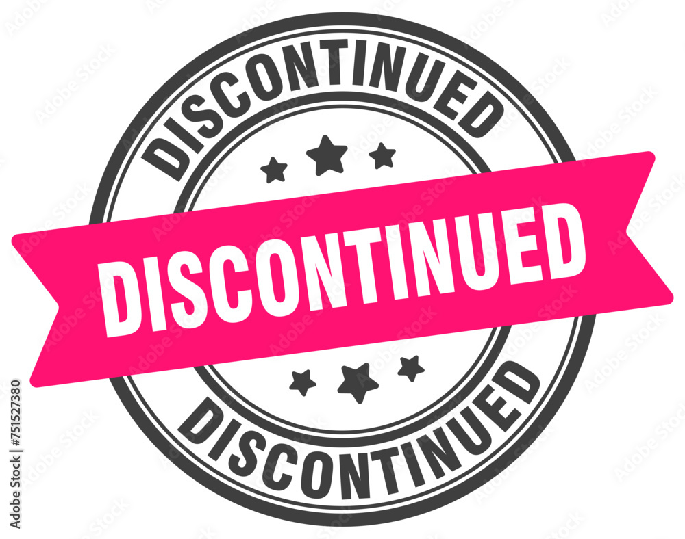 discontinued stamp. discontinued label on transparent background. round sign discontinued stamp. discontinued label on transparent background. round sign