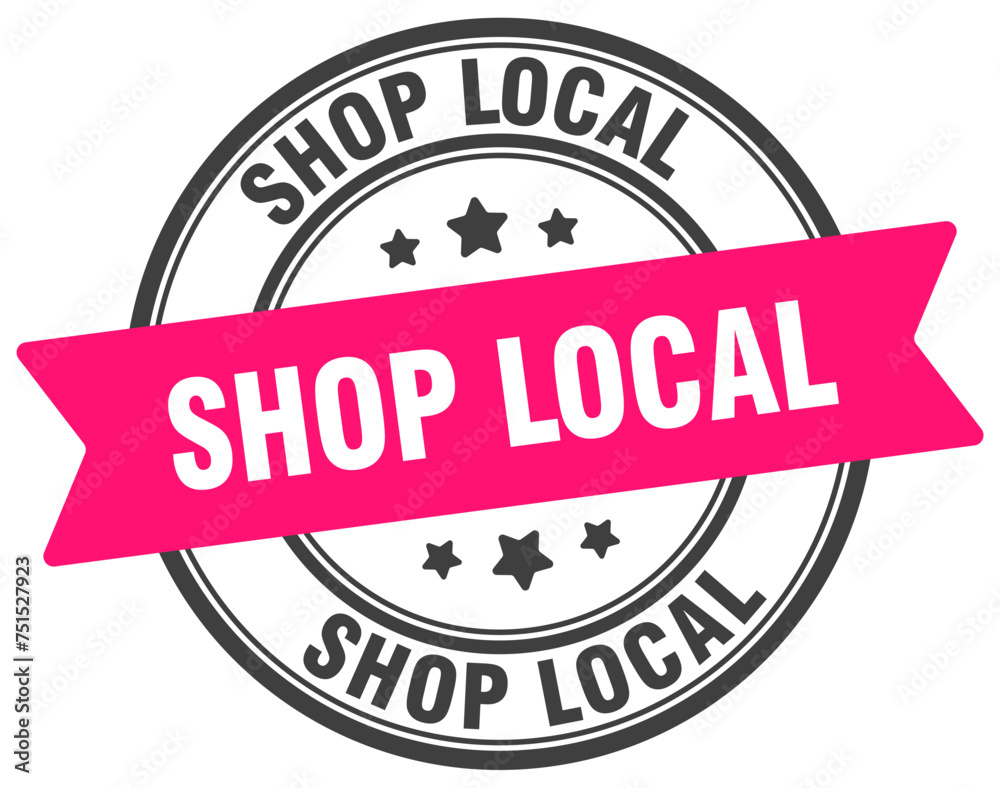 shop local stamp. shop local label on transparent background. round sign