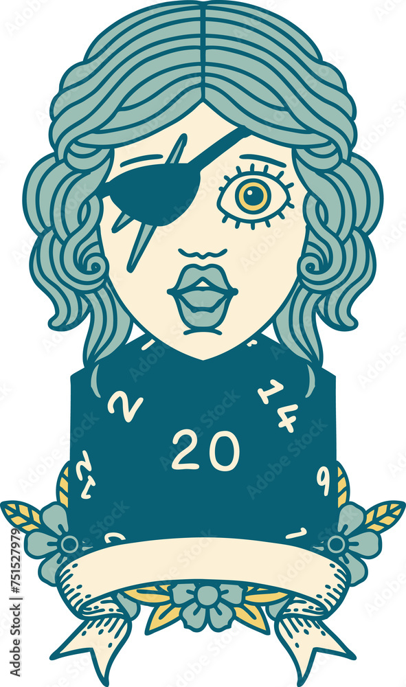 human rogue with natural 20 dice roll illustration human rogue with natural 20 dice roll illustration