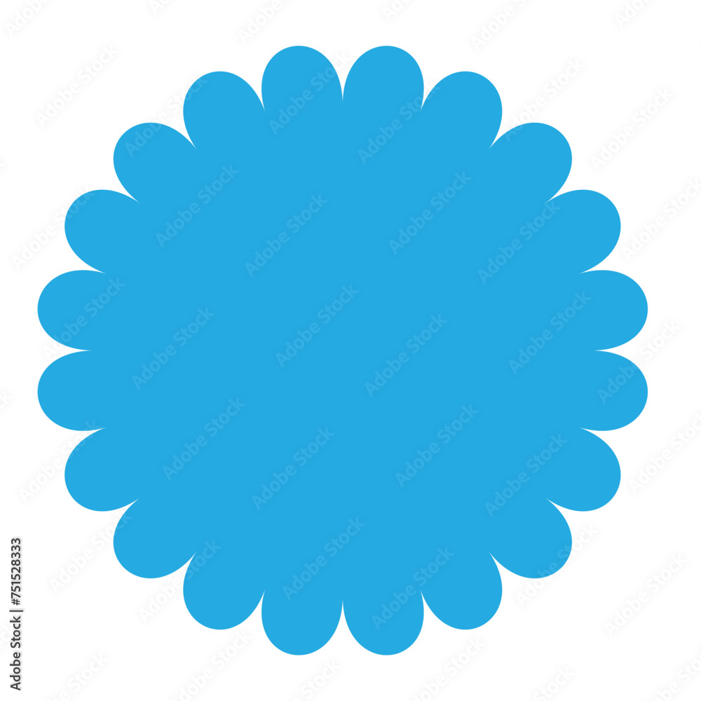 Scallop Circle Silhouette Shapes Icon Set Scallop Circle Silhouette Shapes Icon Set