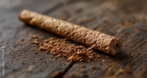  Crumbling chocolate bar on wooden surface © vivekFx