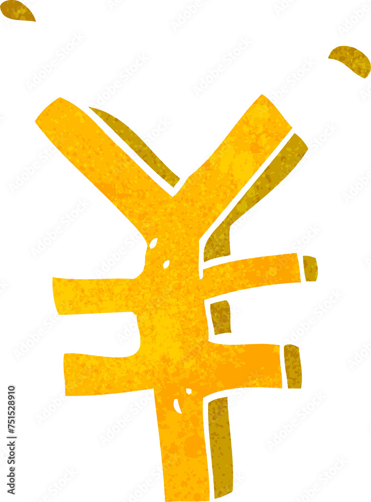 Obraz premium cartoon yen symbol