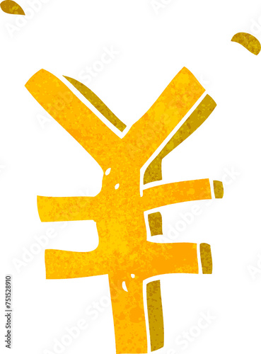 cartoon yen symbol photo