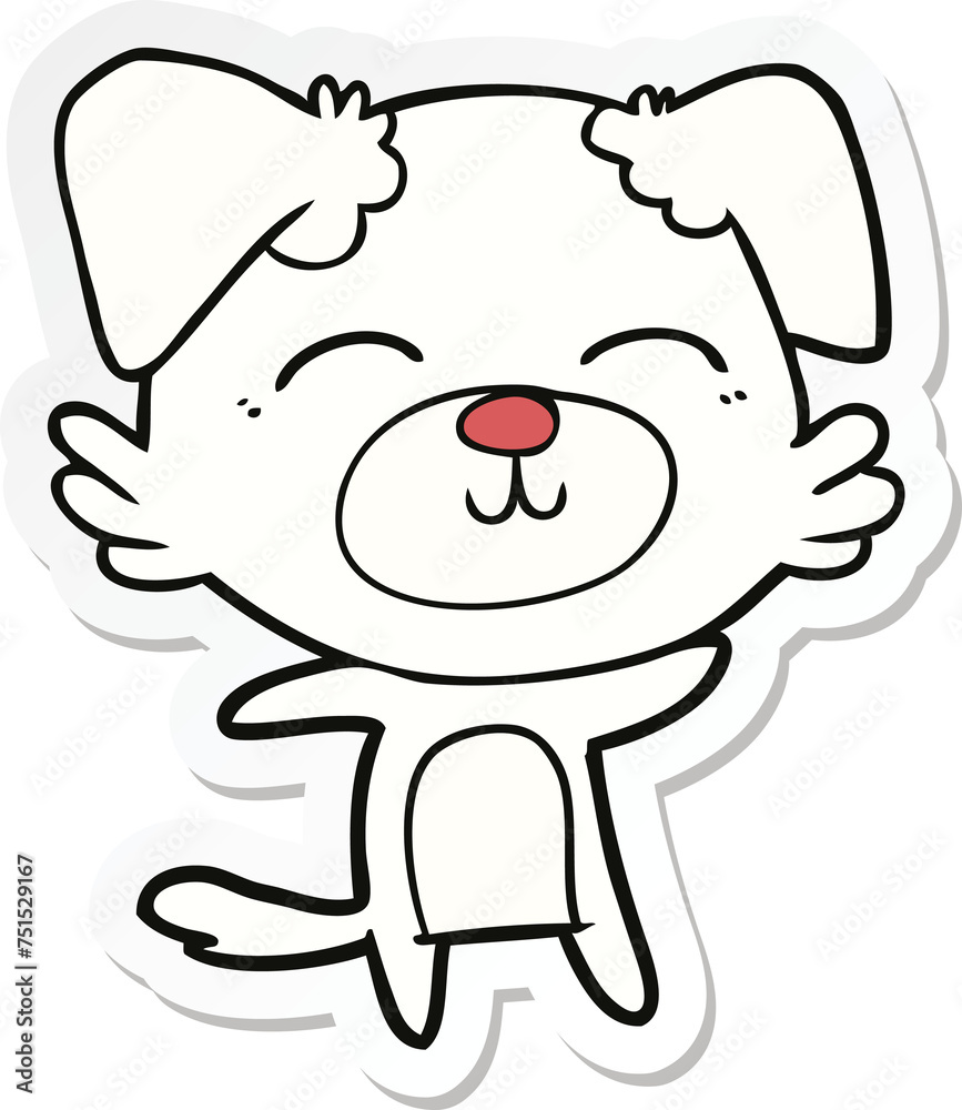 sticker of a cartoon dog sticker of a cartoon dog