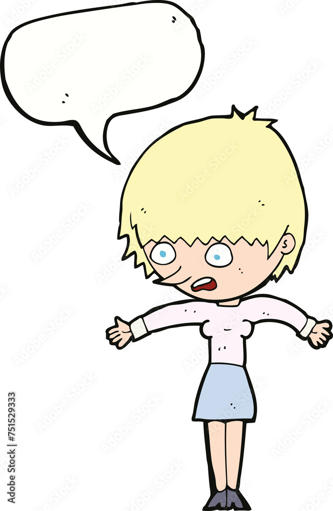cartoon woman panicking with speech bubble cartoon woman panicking with speech bubble