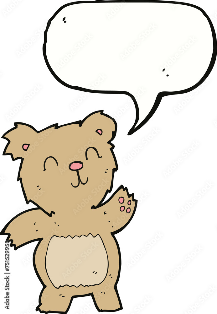 cartoon teddy bear with speech bubble cartoon teddy bear with speech bubble