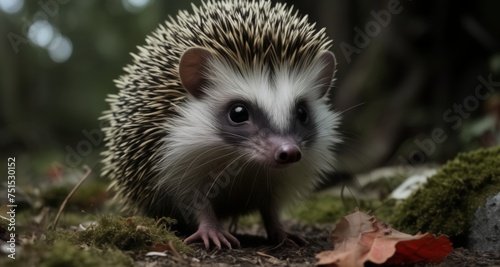  Inquisitive hedgehog in the wild