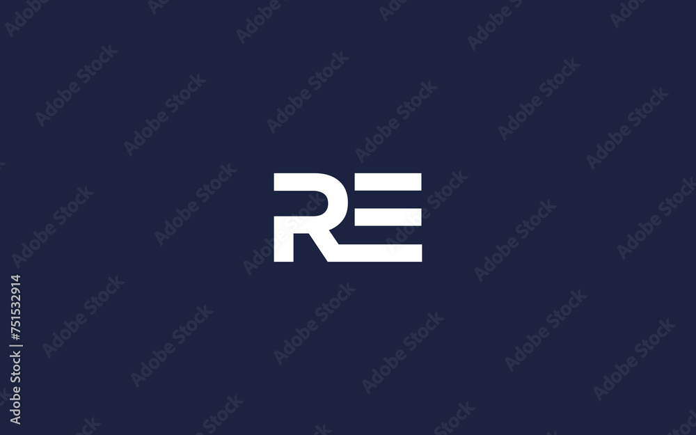 letter re logo icon design vector design template inspiration
