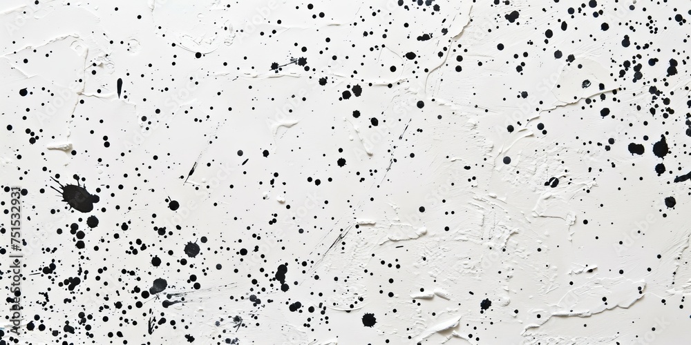 Obraz premium Grunge white background with black spots. Monochrome texture.