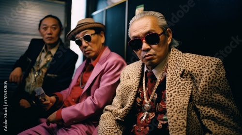 Gangsters, gangland, crime syndicates in Asia. Cinematic Japanese mafia. Tokyo vice. Criminals in Japan. 