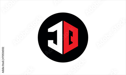 JQ initial letter polygon icon gaming logo design vector template. batman logo, sports logo, monogram, falcon, war game, symbol, playing logo, abstract, fighting, typography, icon, minimal, premier 