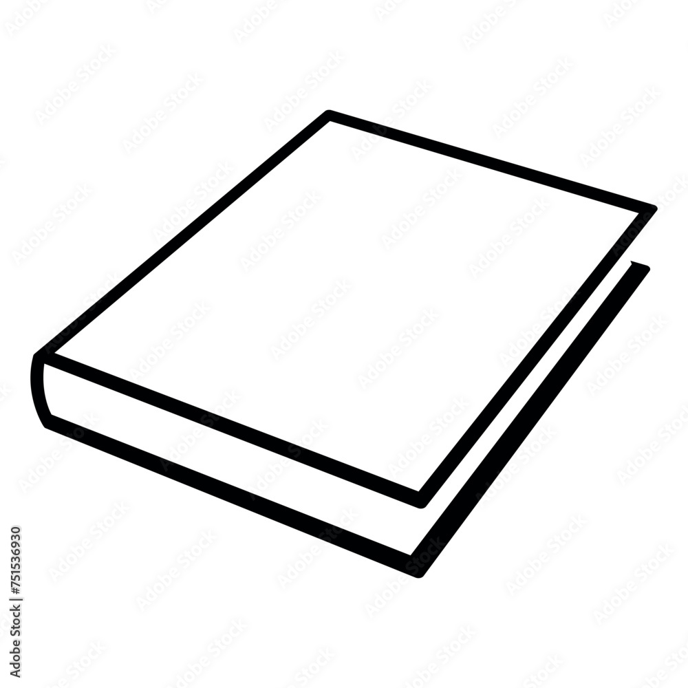 book - black and white simple symbol of closed book, vector illustration isolated on white book - black and white simple symbol of closed book, vector illustration isolated on white