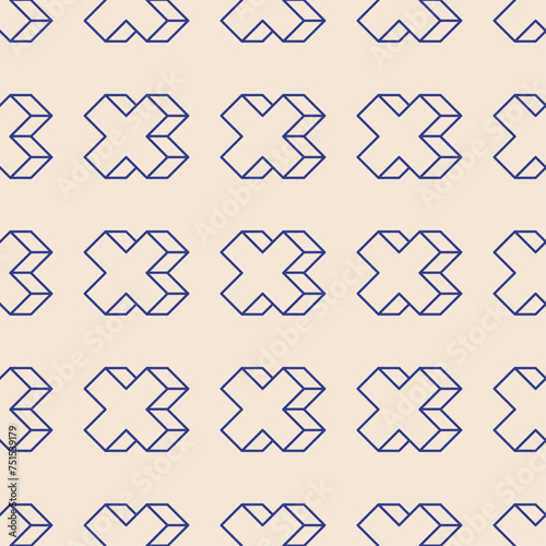 Trendy minimalist seamless pattern with abstract creative geometric composition