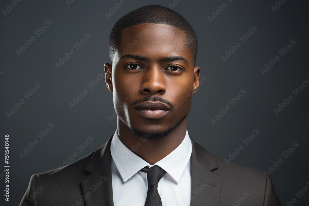 AI generated portrait of confident successful handsome businessman AI generated portrait of confident successful handsome businessman