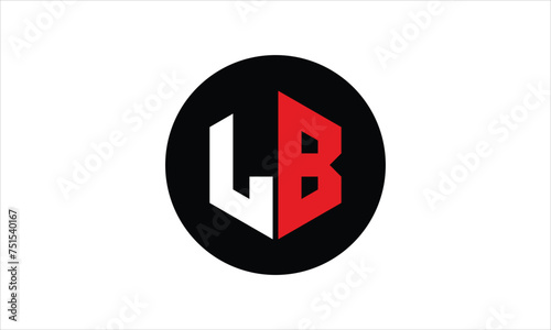 LB initial letter polygon icon gaming logo design vector template. batman logo, sports logo, monogram, falcon, war game, symbol, playing logo, abstract, fighting, typography, icon, minimal, premier 