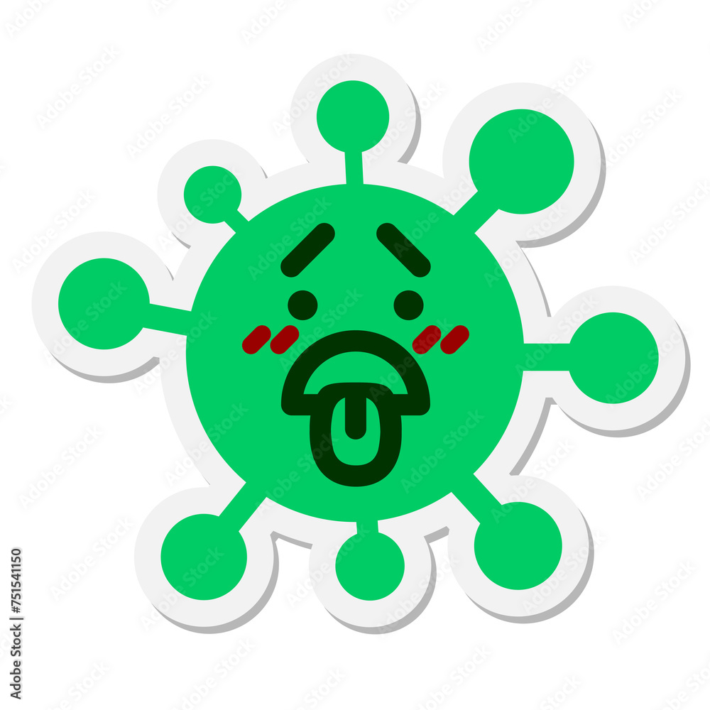 embarrassed virus sticker