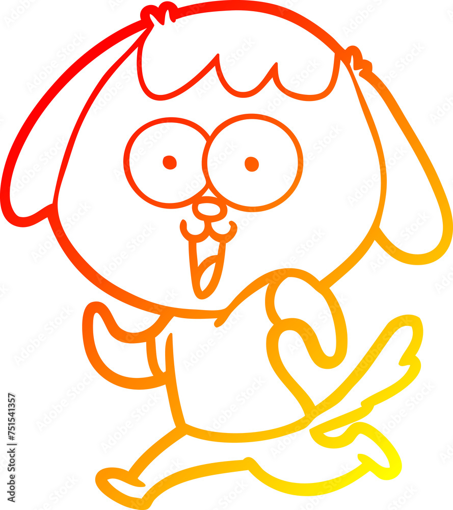 warm gradient line drawing cute cartoon dog warm gradient line drawing cute cartoon dog
