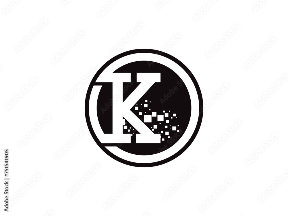 Letter K logo icon design template elements
