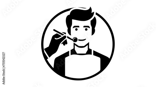 dentists vector line icon. illustration on white background