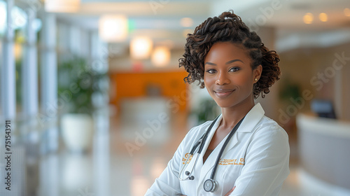 A beacon of youthful elegance, the doctor's cheerful demeanor brightens the already luminous hospital lobby.