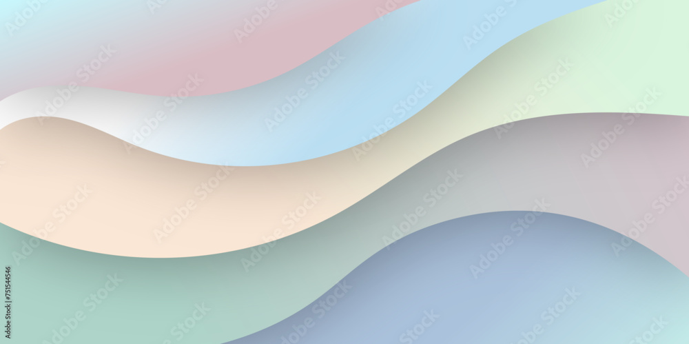 Abstract colorful paper wave background and abstract gradient and colorful wave curve lines banner background design. Colorful wave modern abstract background design. space style. colorful background.