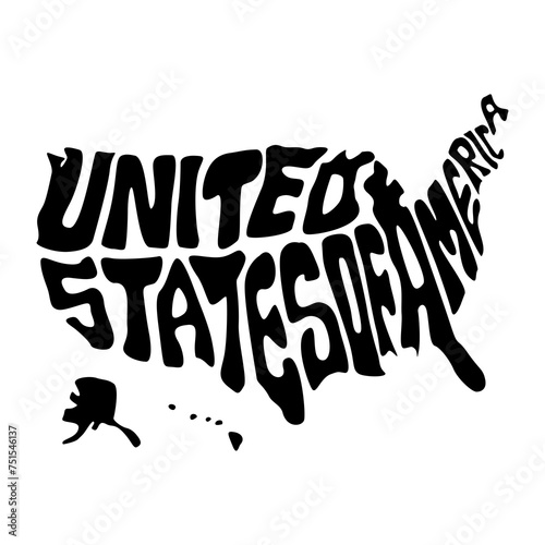 United States of America map photo