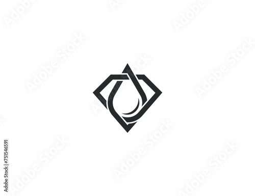 Diamond Water Drop Logo Concept icon sign symbol Element Design. Aqua, Mineral Oil, Droplet Logotype. Vector illustration template