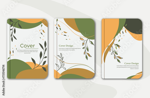 Hand drawn abstract shapes with Detailed boho photo covers collection