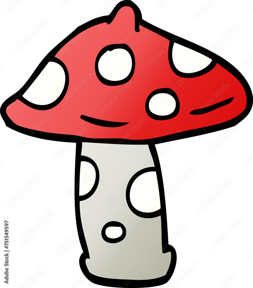 Fototapeta premium cartoon doodle mushroom