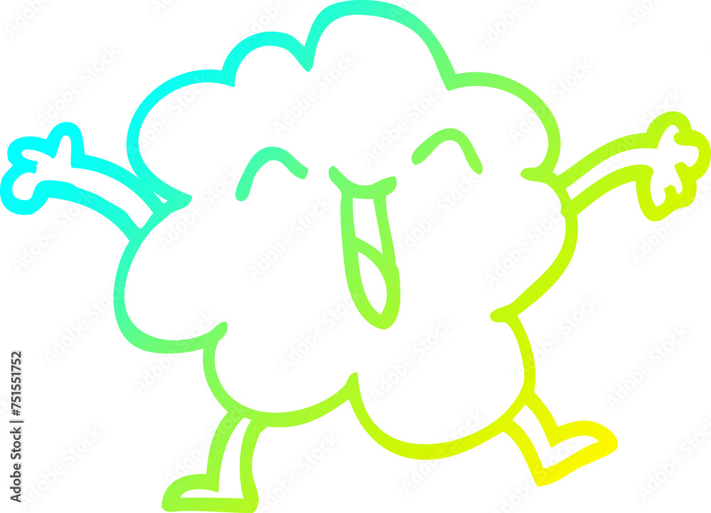 cold gradient line drawing cartoon expressive weather cloud cold gradient line drawing cartoon expressive weather cloud
