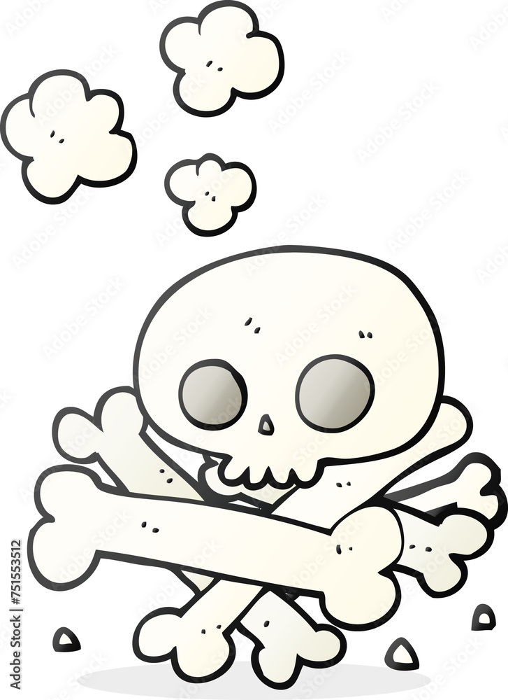 cartoon pile of bones cartoon pile of bones