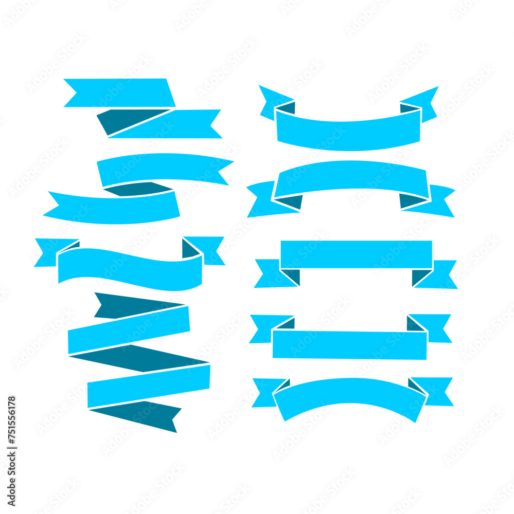 set of the ribbons stock vector illustration set of the ribbons stock vector illustration