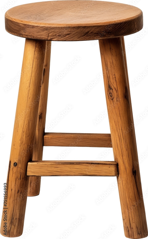 Tall wooden bar stool isolated. Tall wooden bar stool isolated.