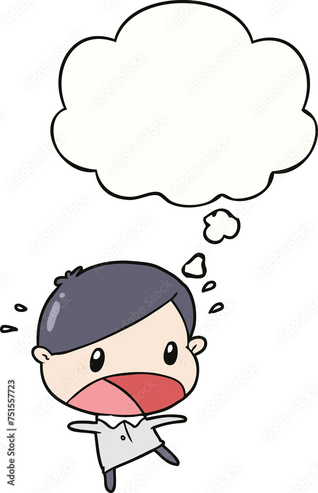 cartoon shocked man and thought bubble cartoon shocked man and thought bubble