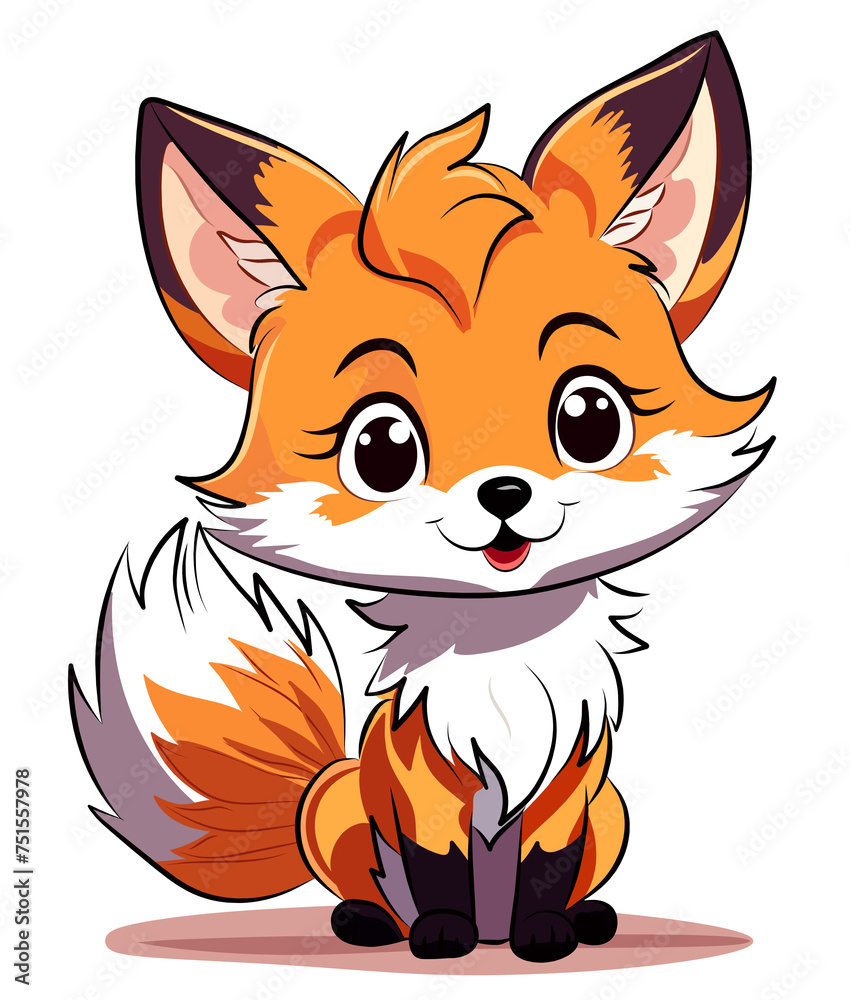 Cartoon cute fox Cartoon cute fox
