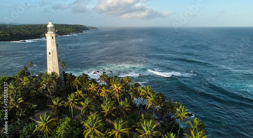 Aerial view of Dondra Lighthouse in Sri Lanka. High quality photo photo