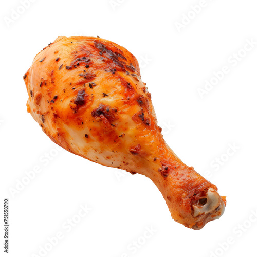A piece of chicken. Isolated on transparent background, PNG