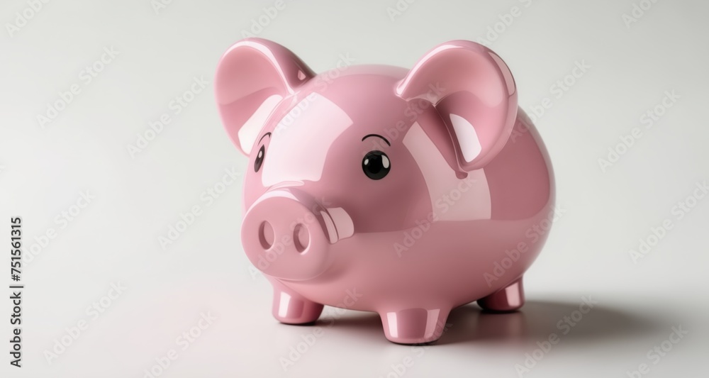  Cute pink piggy bank, ready to save!