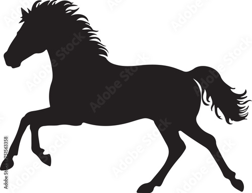 black horse silhouette vector illustration design