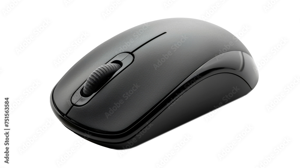 Black Computer Mouse, Transparent Background, Cut Out Black Computer Mouse, Transparent Background, Cut Out