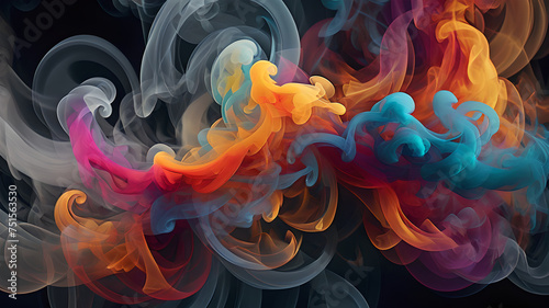 patern background texture of multicolored smoke. decor and design