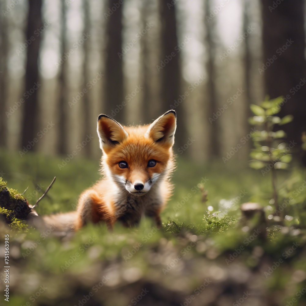 Baby Fuchs im Wald Baby Fuchs im Wald