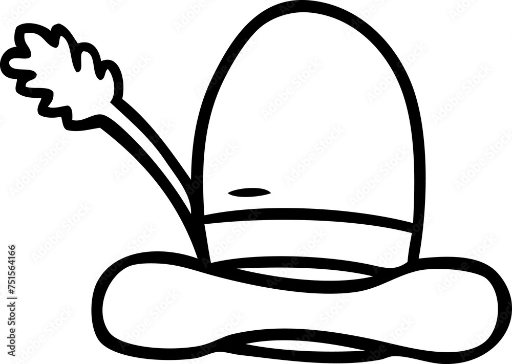 line drawing doodle of a farmers hat line drawing doodle of a farmers hat