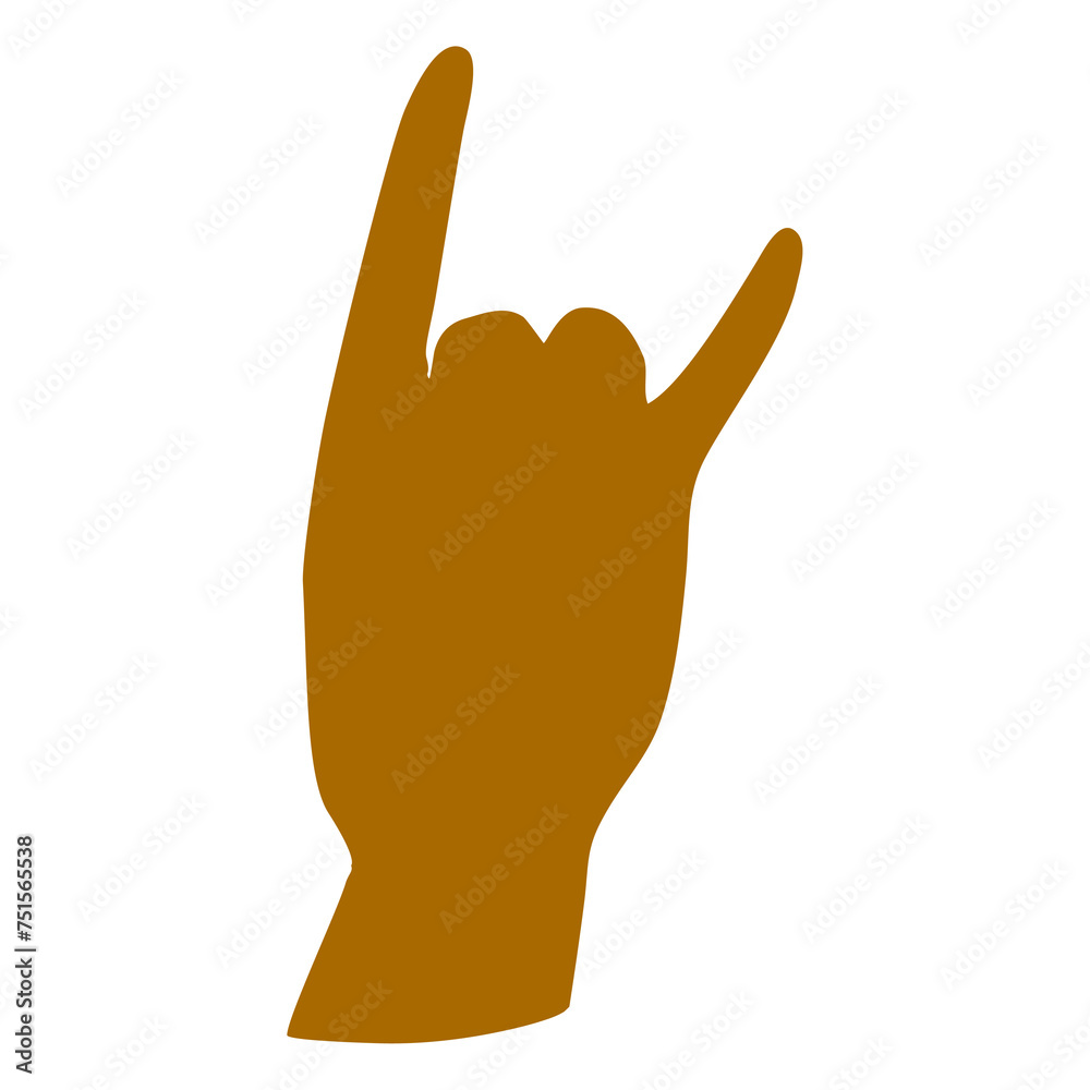 Obraz premium hand making devil symbol