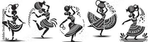 graceful african dancer, jug balance and vibrant traditions laser cutting engraving