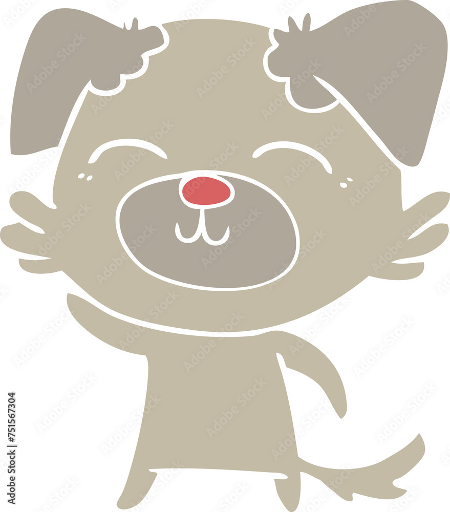 flat color style cartoon dog flat color style cartoon dog