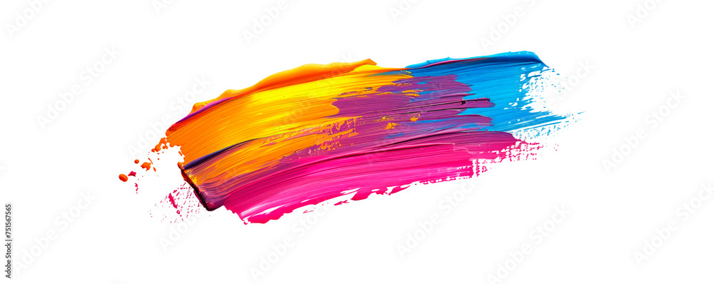 A colorful brush stroke. Isolated on transparent background, PNG A colorful brush stroke. Isolated on transparent background, PNG