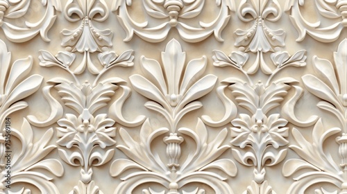 Floral cottagecore style pattern in beige color.