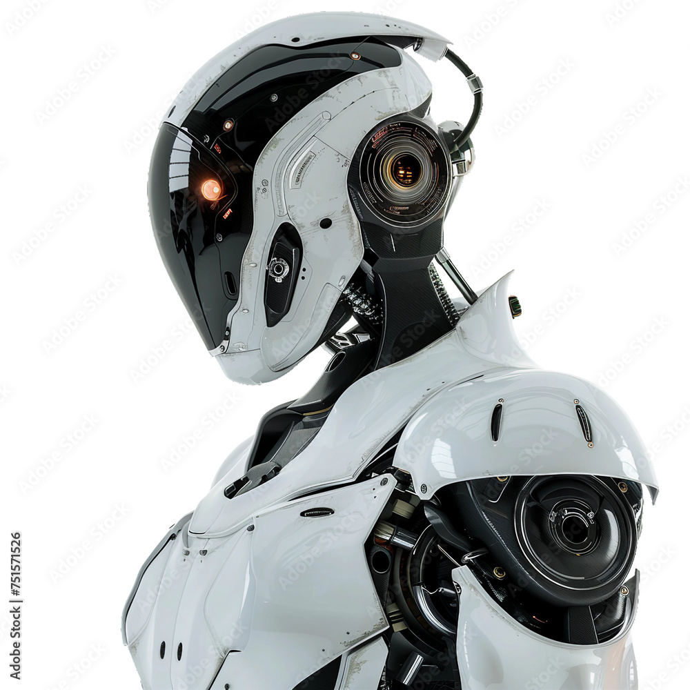 Robotic Security Guard, transparent background, isolated image, generative AI Robotic Security Guard, transparent background, isolated image, generative AI
